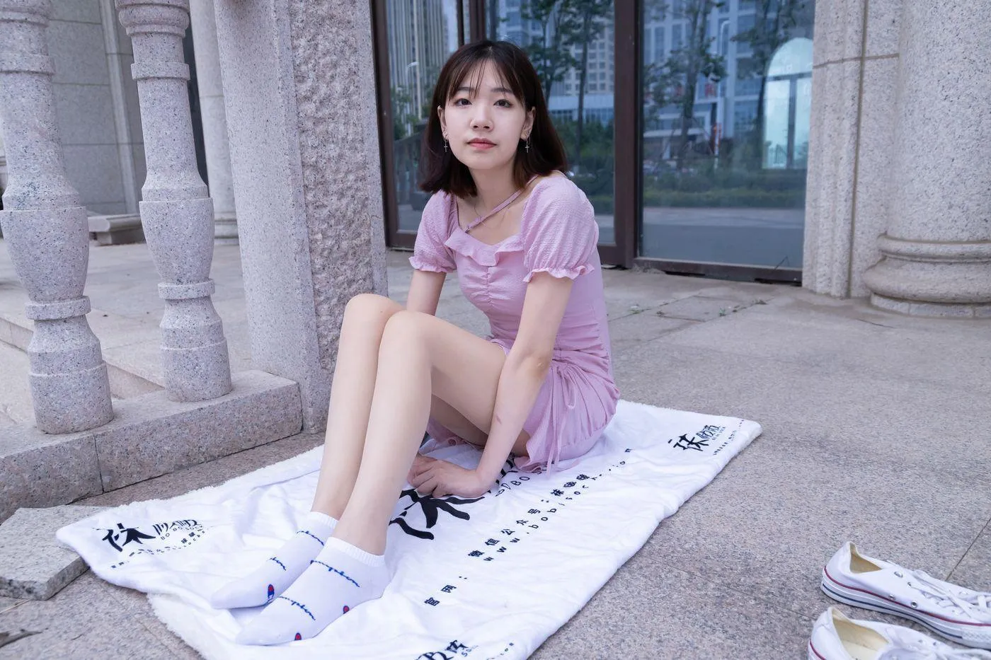 [BoBoSocks袜啵啵]NO.001 小甜豆-帆布鞋、白棉袜、肉丝 [138P]插图2
